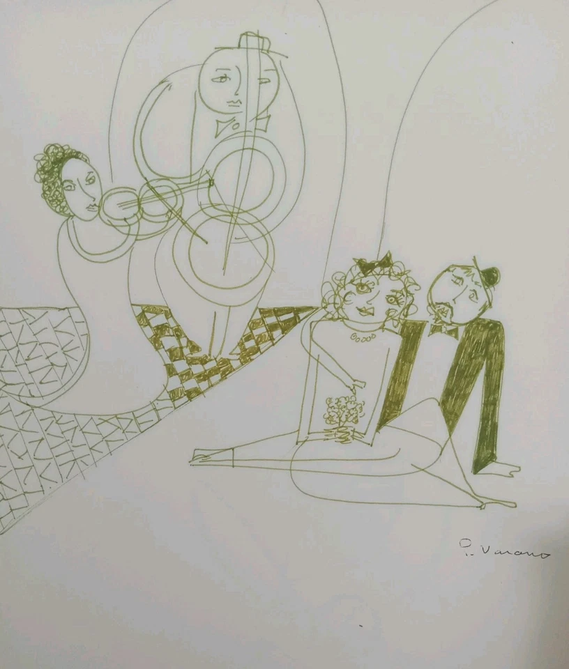  DE COLECCIÓN ROBLE EXPRESIONISMO ABSTRACTO FIGURATIVO ORIGINAL PINTURA DIBUJO A TINTA  Foto 1 de 1