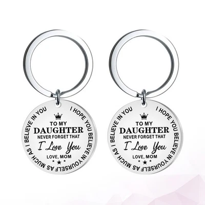  2 Pcs Anelli Chiave in Acciaio Inossidabile Portachiavi Creativi - Immagine 1 di 4