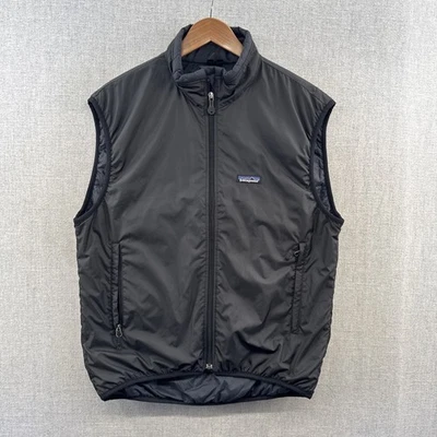 VINTAGE Patagonia Puffball Vest Mens Medium Black Full Zip Pockets Outdoor Adult - Image 1 of 4