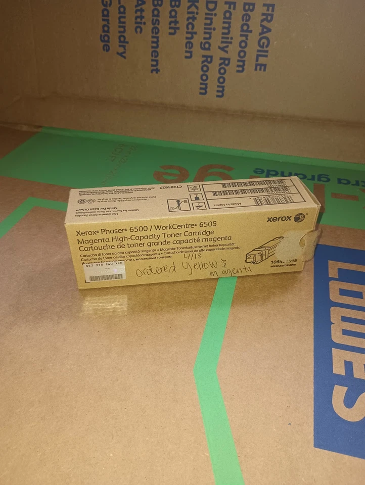 Xerxo  Genuine 106R01595  Magenta . 6500 6505 Seal Box - Image 1 of 1