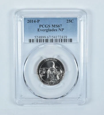 2014-P Washington Quarter ATB Everglades MS67 PCGS - Image 1 of 4