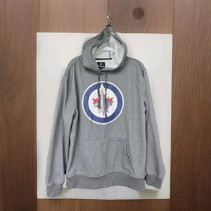 Winnipeg Jets Fanatics NHL Hombres Gris XL Pullover Sudadera con Capucha Bolsillos Cordones Nuevo sin Etiquetas - Imagen 1 de 10