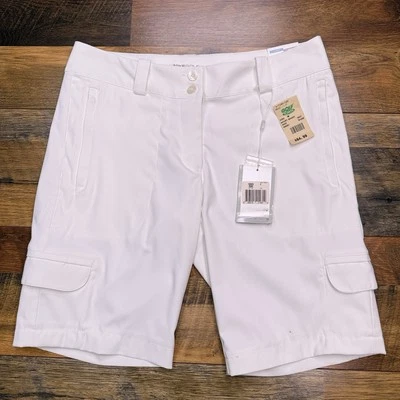 Pantalones Cortos Nike Golf Carga Para Mujer 8 Medianos Blancos Elastizados Nuevos Foto 1 de 4