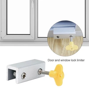 Aluminum Alloy Double Lock Sliding Window Security Lock Set Window Limit Stopper - Picture 1 of 9