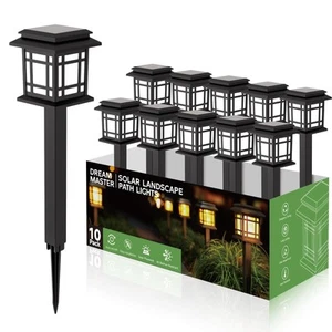 Solar Lights Outdoor Waterproof,10 Pack LED Solar Garden Lights,Corrosion Res... - Picture 1 of 9