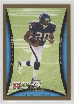 2008 Bowman Gold Steve Slaton #189 Rookie RC - Image 1 of 2