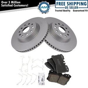 Front Ceramic Disc Brake Pad & Coated Rotor Kit for 07-17 Lexus LS460 - Picture 1 of 7