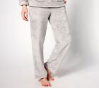 MUK LUKS Women's Pants Sz S Textured Sherpa Straight Leg Lounge Gray A625607