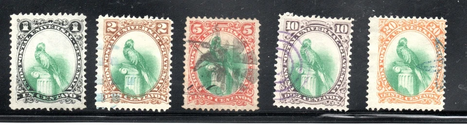 GUATEMALA, EXCELENTE LOTE DE SELLOS, QUETZAL, 1881.  (JUN347) Foto 1 de 1