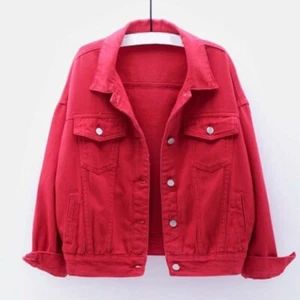 Mujer Motociclista Denim Chaqueta Corta Hombro Caído Top Jeans Blazer Abrigo Bolsillo - Imagen 1 de 18