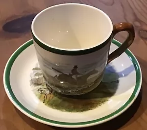 Tazza e piattino Fox Hunt Hunt Spode #4 The Find Leaping The Brook - Foto 1 di 7