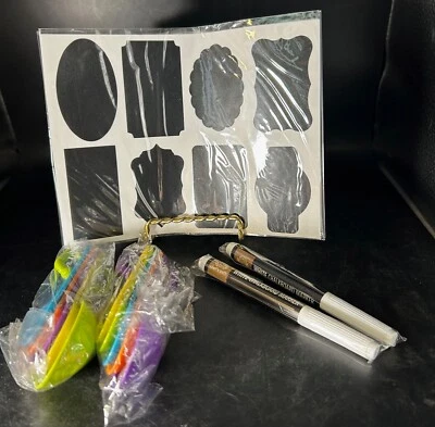 黑板标签24可重复使用贴纸,储藏室/存储2笔/2量杯套装 — 第 1/3 张图片