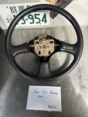 Volante Nissan S13 Silvia RPS13 180SX 240SX genuíno usado - Imagem 1 de 4