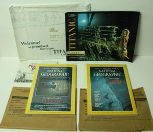 2 National Geographic Magazines Titanlc 1985 86 Collectors Book Envelopes Maps - Bild 1 von 10