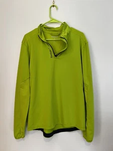Reebok Athletic Running Jacket 1/4 Zip Lime Green Men’s Size Med - Picture 1 of 5