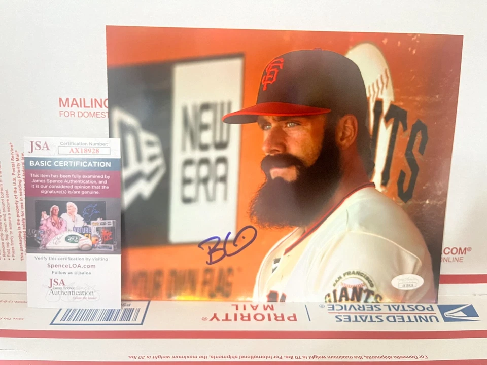 BRIAN WILSON  SAN FRANCISCO GIANTS   SIGNED 8 X 10 PHOTO  JSA AX18928 - Image 1 of 1