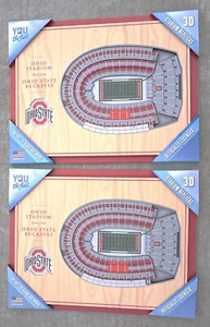 NFL 5-Layer 17 x 13 Stadium Views 3D Wall Art, Taglia Unica, Ohio Stadium 2 Pezzi Nuovo - Foto 1 di 5