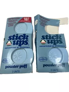 Vintage RARE Stick Ups Powder Puff New Old Stock In Package Air Deodorizers - Picture 1 of 2