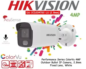Hikvision DS-2CD2047G2-LU ColorVu 4MP Outdoor Bullet IP Camera, 2.8mm Fixed Lens - Picture 1 of 3