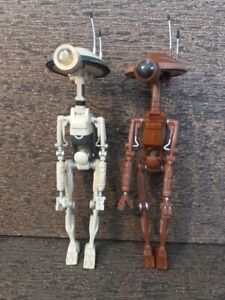 White Pit Droid Brown Dum Droid  Star Wars 1999 Kenner Both Lot