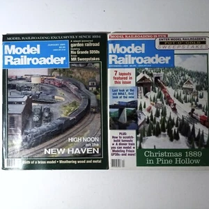 Lot of 2 Model Railroader Magazine - December 1989 & January 1992 - Picture 1 of 2