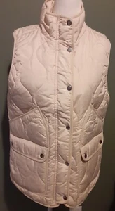J. CREW Women Medium Vest NWT Beige Insulated Quilted Puffer Lightweight - Picture 1 of 15