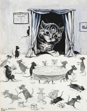 Louis Wain Mouse Club Rules Canvas Print 16 x 20  #3313