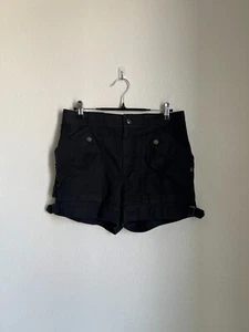 HELMUT LANG Linen/Cotton Sailor Cargo Shorts in Black Size US 2 - Picture 1 of 5