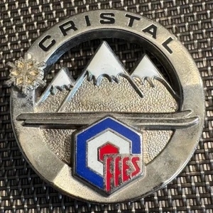 BROCHE DE SKI / ESI CRISTAL. INSIGNE MEDAILLE (1324) EN L’ETAT - Picture 1 of 2