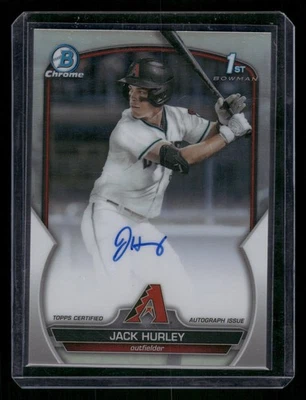2023 Bowman Draft - Chrome Autographs Jack Hurley #CDA-JH Refractor /499  - Image 1 of 2