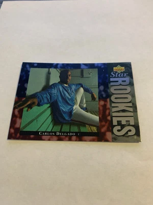 1994 Upper Deck #8 Carlos Delgado Rookie Card Blue Jays RC - Image 1 of 2