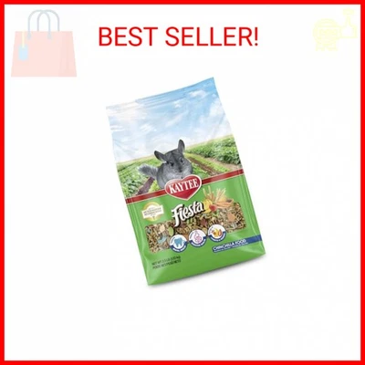 Comida para chinchilla Kaytee Fiesta, mezcla nutritiva y divertida, apoya la salud dental  Foto 1 de 2