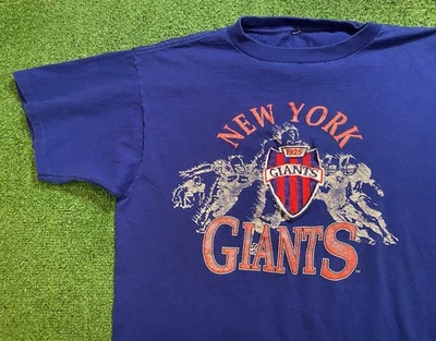 Camiseta vintage de los 90 New York Giants para hombre pequeña NFL The Game fútbol americano parche 1925 Foto 1 de 4