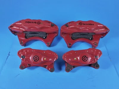 08-15 MITSUBISHI LANCER EVOLUTION EVO X BREMBO BRAKE CALIPERS SET 56K MILES - Image 1 of 4