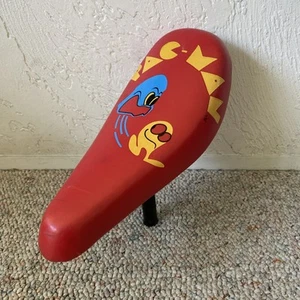VTG Permaco 218 Pac-Man Kids Bicycle Seat Saddle With Seat Post 1980s - Picture 1 of 13