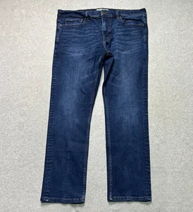 Pantalones de mezclilla Jos A Bank para hombre 38 X 30 ajuste a medida elásticos pierna recta lavado medio - Imagen 1 de 11