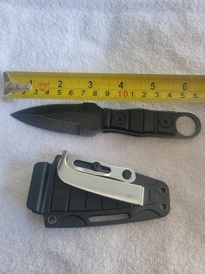 Нож с накладным монтажом Edison Customs EDC с зажимом для ремня/ботинка общий размер 6,5 дюйма с лезвием 3 дюйма (B7) - Изображение 1 из 4