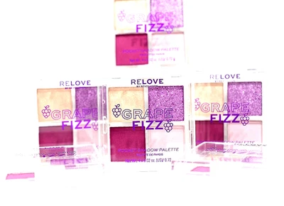 Beauty Supply Resale Lot  6 Revolution Relove Grape Fizz Pocket Palettes   *NEW* - Image 1 of 3