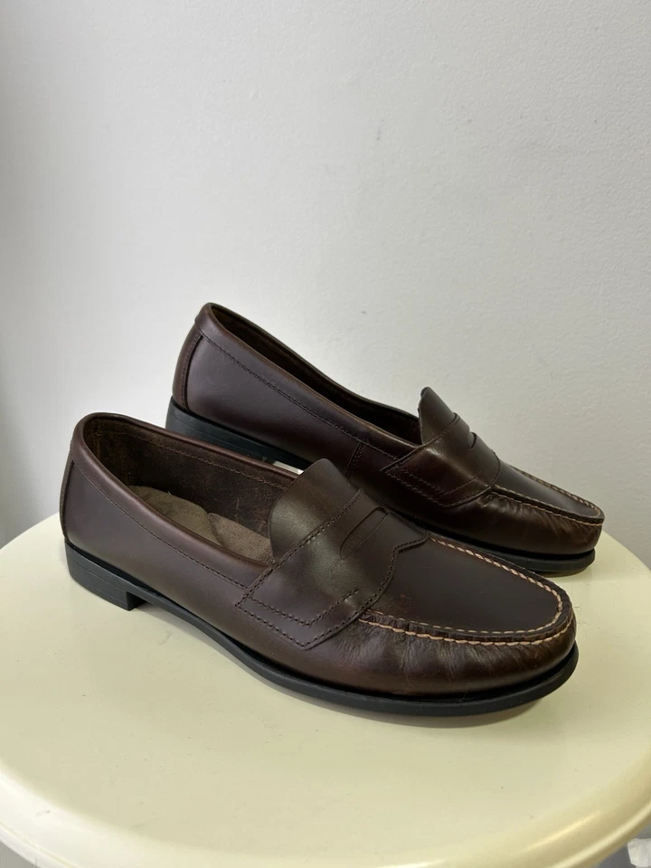 Женские кожаные мокасины Eastland Classic II коричневые размер 10 М 42 евро без шнуровки - Изображение 1 из 4