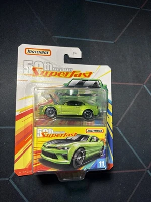 Chevy Camaro Matchbox Superfast #11 2019 50 aniversario verde '17 Foto 1 de 4