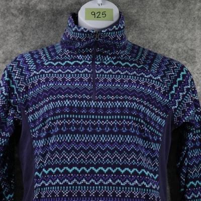 Suéter Columbia Pullover Mujer XL Fair Isle Polar Media Cremallera Exterior Invierno Foto 1 de 4