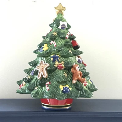 Saint Nicholas Square Snowball Buddies Ceramic Christmas Tree Cookie Jar 16” - Image 1 of 4