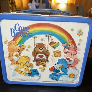 Vintage Care Bears Metall Brotdose OHNE Thermoskanne 1983 Aladdin Industries 37210 - Bild 1 von 4