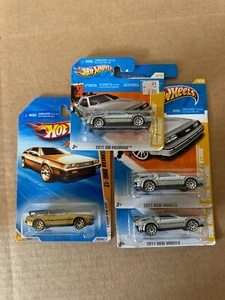 Hot Wheels Lot 4x DMC DeLorean DMC-12 Gold / Back To The Future Time Machine E33 - Picture 1 of 1