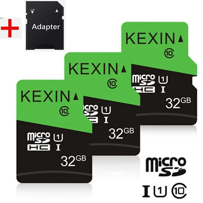 3Pack 32GB Micro SD TF Card SDHC Class 10 Flash Memory Card For Phone Camera - Image 1 of 4