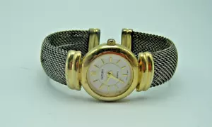 Sammlerstück Vintage Futura Damen Manschette Armbanduhr Quarz Gold & Silber - Bild 1 von 2