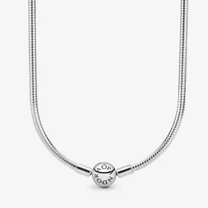 Cadena PANDORA plata de ley 925 con cierre de bola patrón de serpiente 590742HV - Imagen 1 de 6