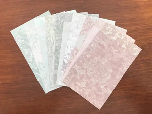 10 pack, 100 x 143mm 180gsm baroque print, double sided card toppers, - Picture 1 of 6