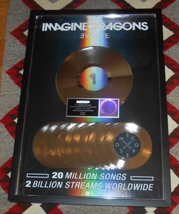 IMAGINE DRAGONS RIAA Award Evolve Large - Picture 1 of 6