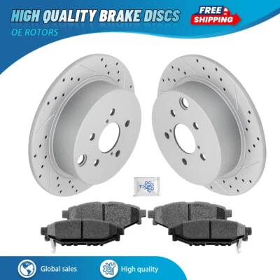 Rotores de freio traseiros + kit de pastilhas de cerâmica para Subaru Forester Impreza XV Crosstrek - Imagem 1 de 4
